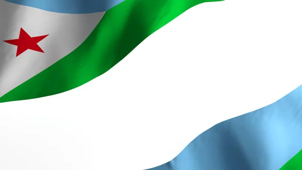 Hintergrundbild Nationalflagge Wind Weht Flaggen Darstellung Flagge Von Dschibuti — Stockfoto