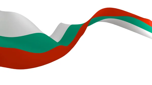 Изображение Национального Флага Флаги Ветра Рендеринг Флаг Болгарии — стоковое фото