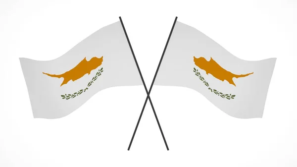 国旗の背景画像 風吹き旗 3Dレンダリング キプロスの旗 — ストック写真
