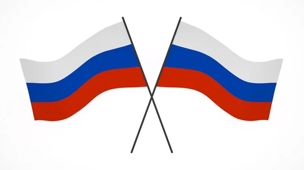 Flaga Narodowa Tło Obraz Wiatr Wieje Flagi Rendering Flaga Rosji — Zdjęcie stockowe
