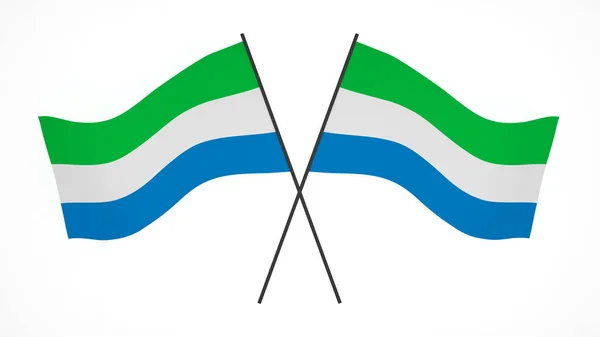 Národní Vlajka Pozadí Obraz Vítr Foukání Vlajky Vykreslování Vlajka Sierra — Stock fotografie