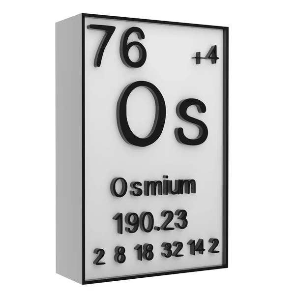 Osmium Fosfor Det Periodiska Systemet Elementen Vit Svartmark Historia Kemiska — Stockfoto
