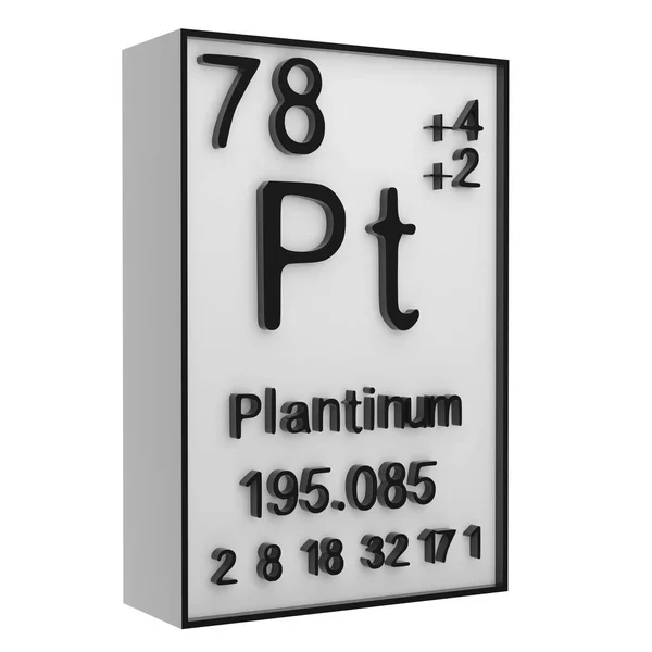 Platin Phosphor Auf Dem Periodensystem Der Elemente Auf Weißem Schwarzgrund — Stockfoto