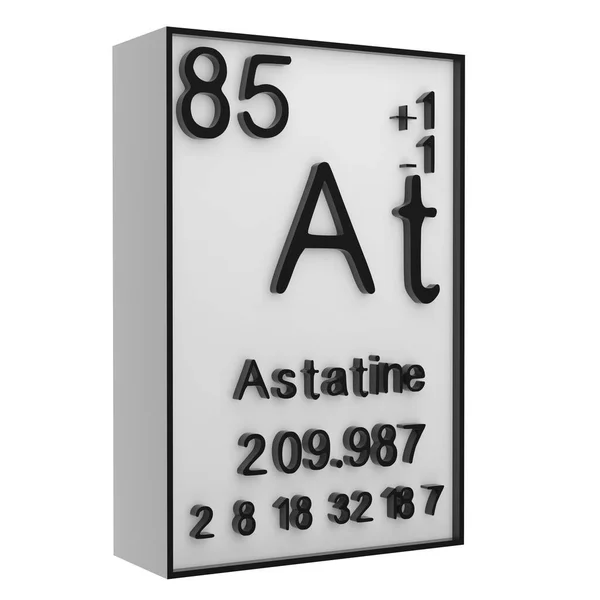 Astatine Fosfor Het Periodiek Systeem Van Elementen Witte Blackground Geschiedenis — Stockfoto