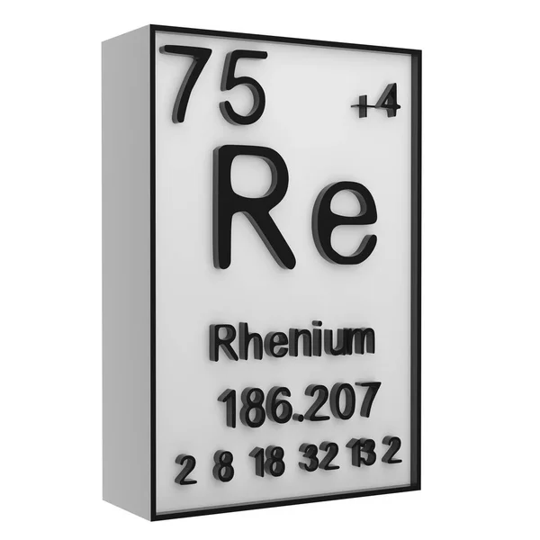 Rhenium Fosfor Het Periodiek Systeem Van Elementen Witte Blackground Geschiedenis — Stockfoto