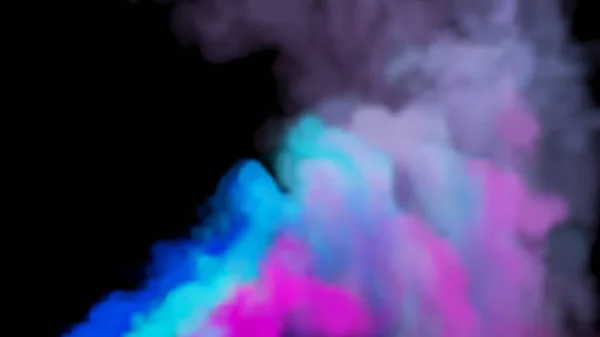 Разноцветный Дым Абстрактно Черном Фоне Красочный Дым Плавает Воздухе Движение — стоковое фото
