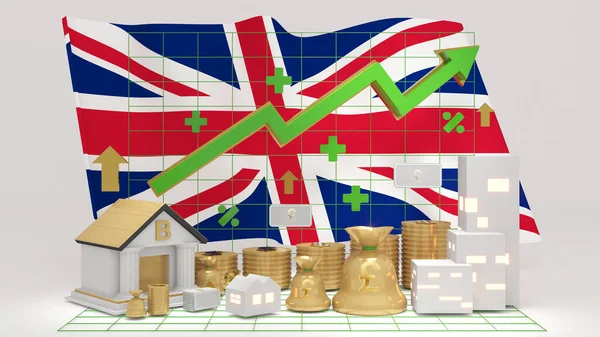 Velká Británie Anglie Ekonomika Země Roste Budovat Bohatství Hospodářský Růst — Stock fotografie
