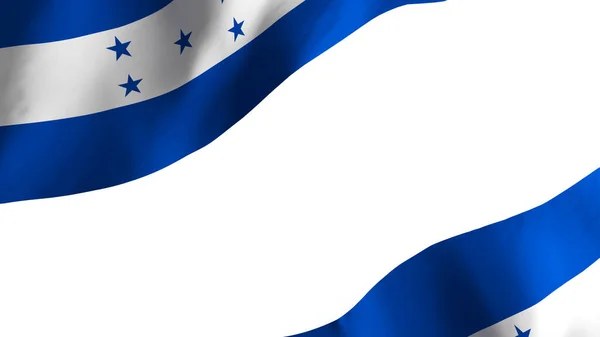 Nationell Flagga Bakgrund Bild Vind Blåser Flaggor Rendering Honduras Flagga — Stockfoto