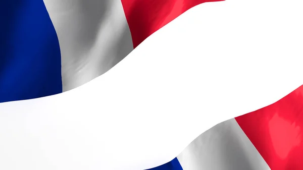 Nationell Flagga Bakgrund Bild Vind Blåser Flaggor Rendering Flagga Frankrike — Stockfoto