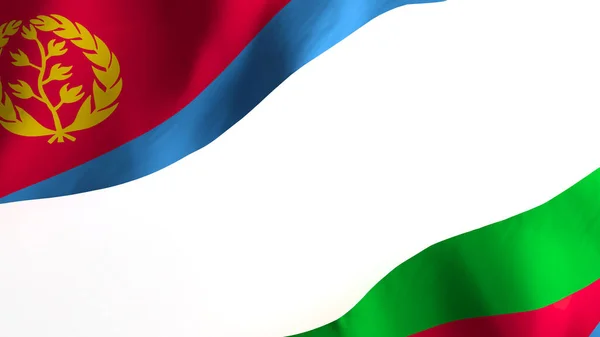 Изображение Национального Флага Флаги Ветра Рендеринг Флаг Эритреи — стоковое фото