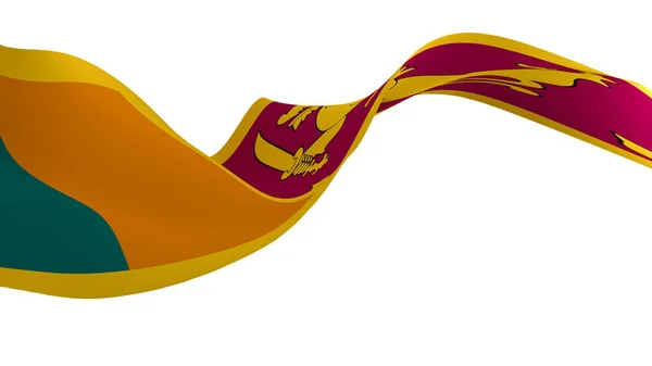 Hintergrundbild Nationalflagge Wind Weht Flaggen Darstellung Flagge Von Sri Lanka — Stockfoto