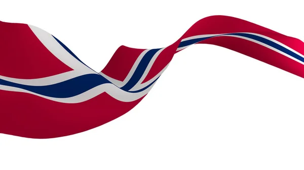 Nationalflagge Hintergrundbild Wind Weht Flaggen Rendering Flagge Von Norwegen — Stockfoto