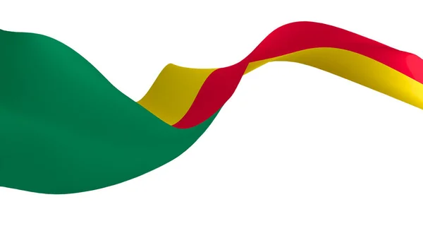 National Flag Background Image Wind Blowing Flags Rendering Flag Benin — 스톡 사진