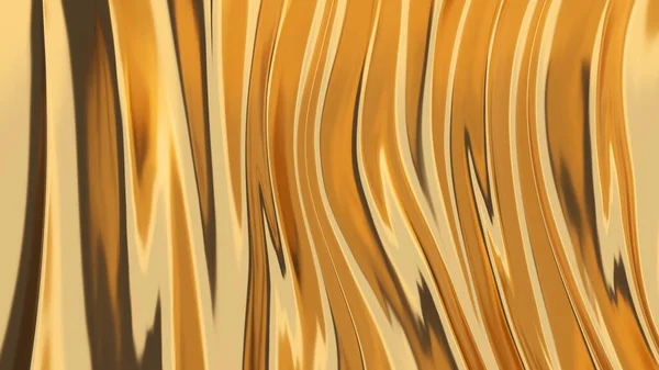 金の布のカーテン抽象的な背景黄金のカーテン金の抽象的な動き3Dレンダリング — ストック写真