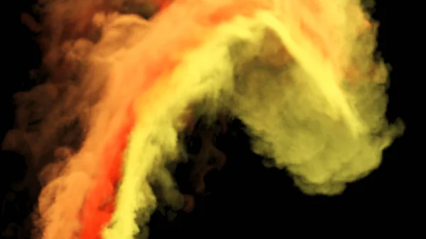 Pestrobarevný Kouř Abstraktní Černém Pozadí Barevný Kouř Plave Vzduchu Pohyb — Stock fotografie