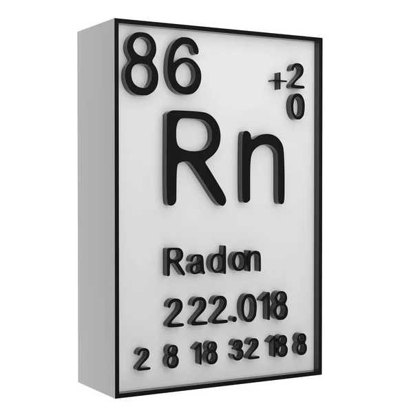 Radon Phosphor Auf Dem Periodensystem Der Elemente Auf Weißem Schwarzgrund — Stockfoto