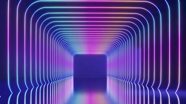 Streszczenie Technologii Tła Neon Light Background Faza Makiety Prezentacji Produktu — Zdjęcie stockowe
