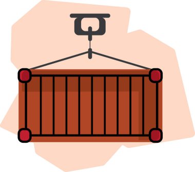 konteyner, düz dizayn edilmiş vektör düz çizimler kullanan iş kaynakları fikirleri.
