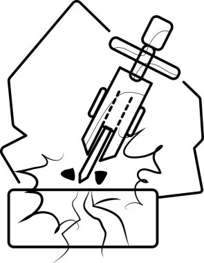 düz tasarımlar ve çizgi resim simgelerinin yer aldığı inşaat sektörü için zemin sondajı, iş kavramları.