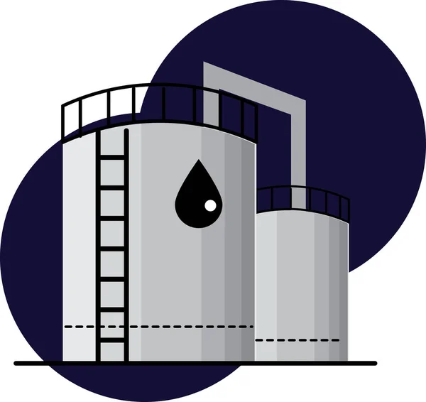 Petroleumproduktion Affärsidéer Resurs Med Hjälp Vektor Platta Illustrationer Som Utformade — Stock vektor