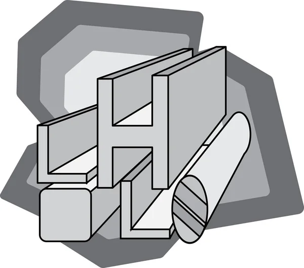 钢质材料 商业资源概念 使用矢量平面插图设计 平面设计 — 图库矢量图片