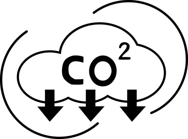 Kohlendioxidreduktion Geschäftsideen Zeilenkunst Ikonen Und Flaches Design — Stockvektor