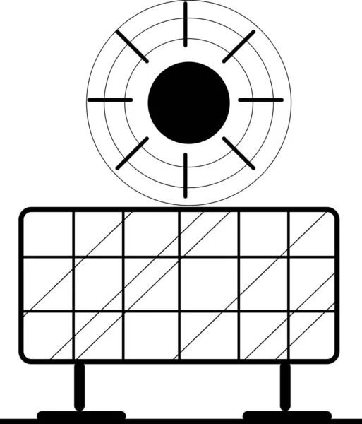 Wykorzystanie Energii Słonecznej Pomysłów Zasoby Biznesowe Ikon Sztuki Liniowej Projektowania — Wektor stockowy