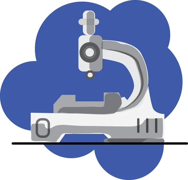 Mikroskop Business Teknik Och Vetenskap Ämne Illustrerad Platt Stil Med — Stock vektor