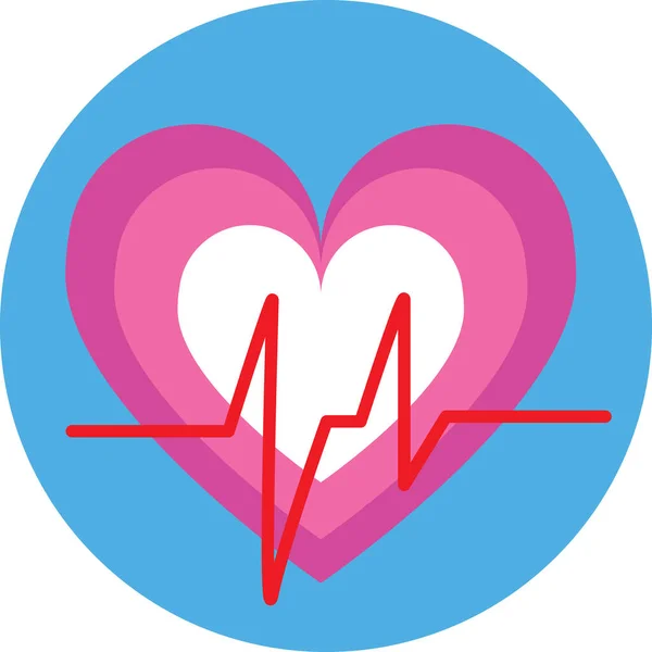 Heartbeat Medical Business Ideas Vector Flat Design Illustration Flat Design — Stock Vector