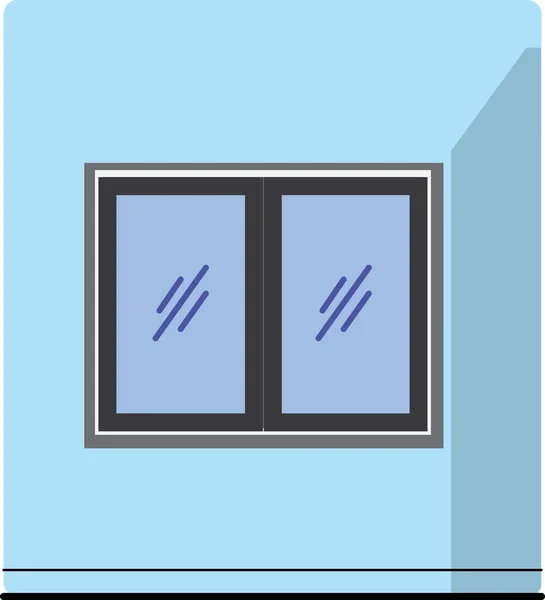 Penceresinin Resmi Düz Vektör Tasarımında Gösterilen Inşaat Sektörünün Kavramları — Stok Vektör