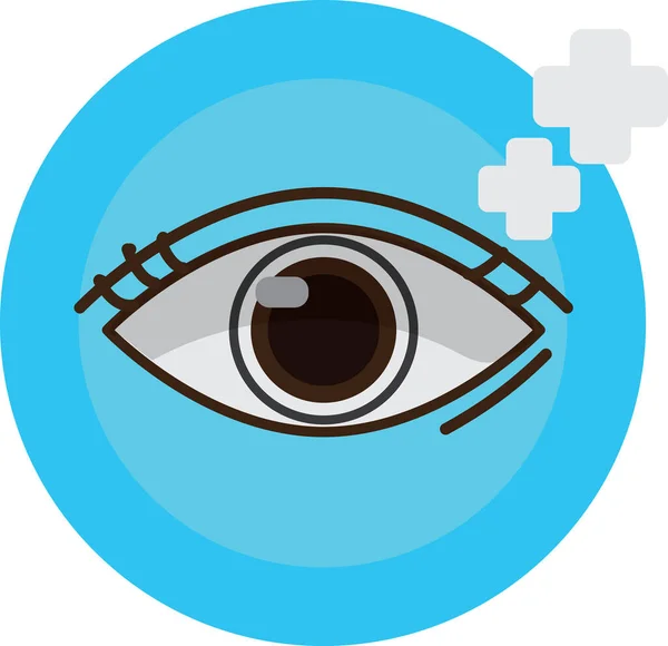 Eye Treatment Medical Business Ideas Flat Design Illustration — Stock Vector