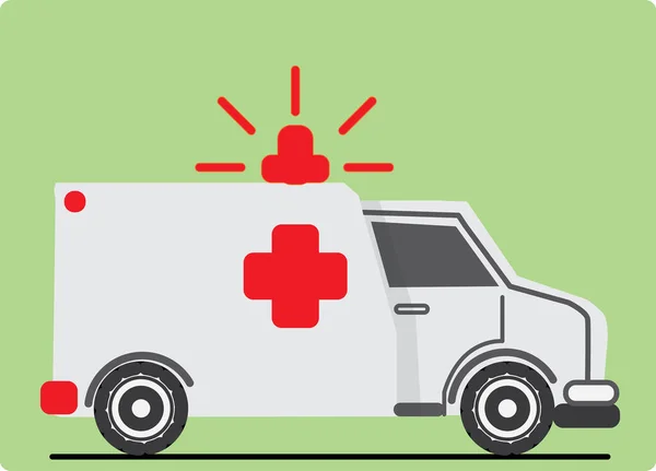 救护车接送病人 医疗业务理念 平面设计说明 — 图库矢量图片