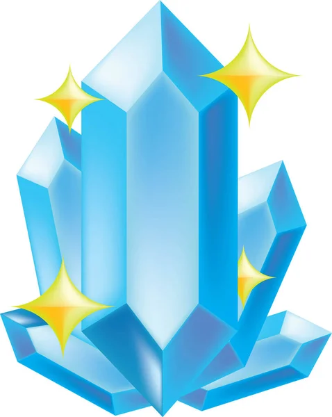 Blue Crystal Magic World Fantasy World Fantasia Reino Aventura Misticismo —  Vetores de Stock