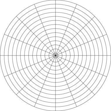 Circular lines measure distances used in various graphics.