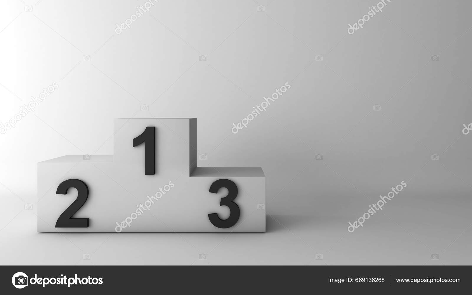 White Podium Awards First Second Third Places Competition Rendering ...