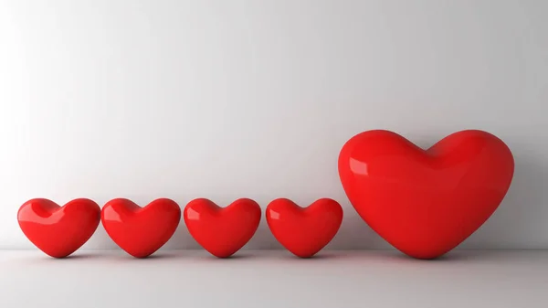 Large Crimson Heart Ratings Liked Highly Liked Encouraging Red Heart — Stock Photo, Image