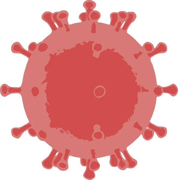 コロナウイルス インフルエンザウイルス顕微鏡閉鎖 コロナウイルス — ストックベクタ