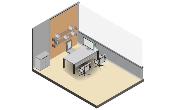 Vue Imprenable Une Salle Gestion Espace Bureau — Image vectorielle