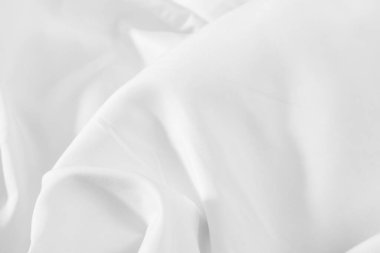 Beyaz kumaş dokusu arkaplanı, Yumuşak dalgalar, metin veya kitap tasarımı ve web metni için boşluk