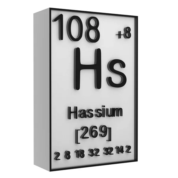 Hassium Phosphorus Periodic Table Elements White Blackground History Chemical Elements — Φωτογραφία Αρχείου