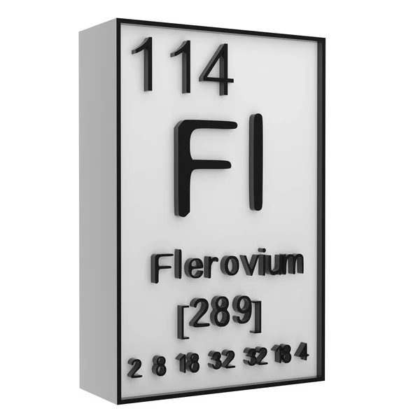 ホワイトブラックグラウンドの要素の周期表上のフラーボウム 化学元素の歴史は 原子番号とシンボルを表し 3Dレンダリング — ストック写真