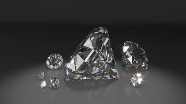 Siyah arka planda zengin elmaslar düğün hediyesi ya da takas olarak güzel mücevherlerin satılması.