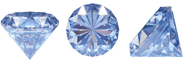 Opulent Diamond White Background Sale Fine Jewelry Wedding Gift Exchange — Stock Photo, Image