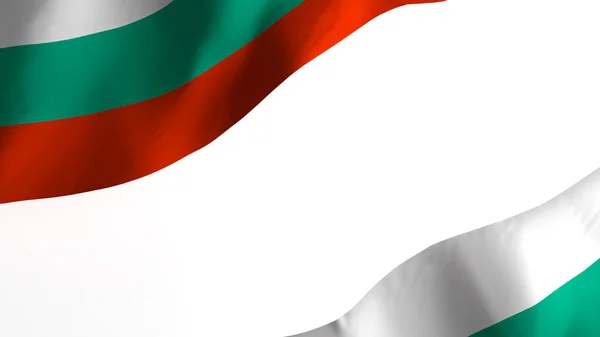 国旗の背景画像 風吹き旗 3Dレンダリング ブルガリアの旗 — ストック写真