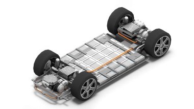 Elektrikli arabaların yapısı ve E-hareketlilik konsepti elektrikli araç aküsü şarj teknolojisi, 3D görüntüleme 