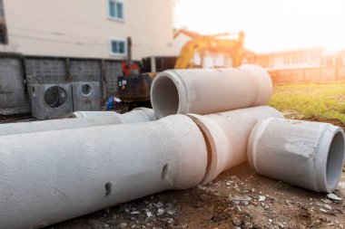 Büyük ölçekli beton drenaj borusu şantiyesi