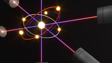 Atomlara bir ışık ışını doğrultarak, onların yapısını ve kuantum fiziksel sonuçlarını inceleyebilirsiniz.