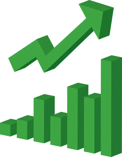 Gráfico Ações Gráfico Barras Preço Ações Ideias Negócios Para Setor — Vetor de Stock