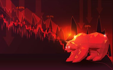 Ayı ve kara fon tablosu, iş finans ve yatırım, ayı pazarı