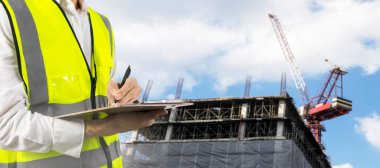 Mühendisler inşaat çizimleri ve güvenlik sistemleri üzerinde çalışırlar..